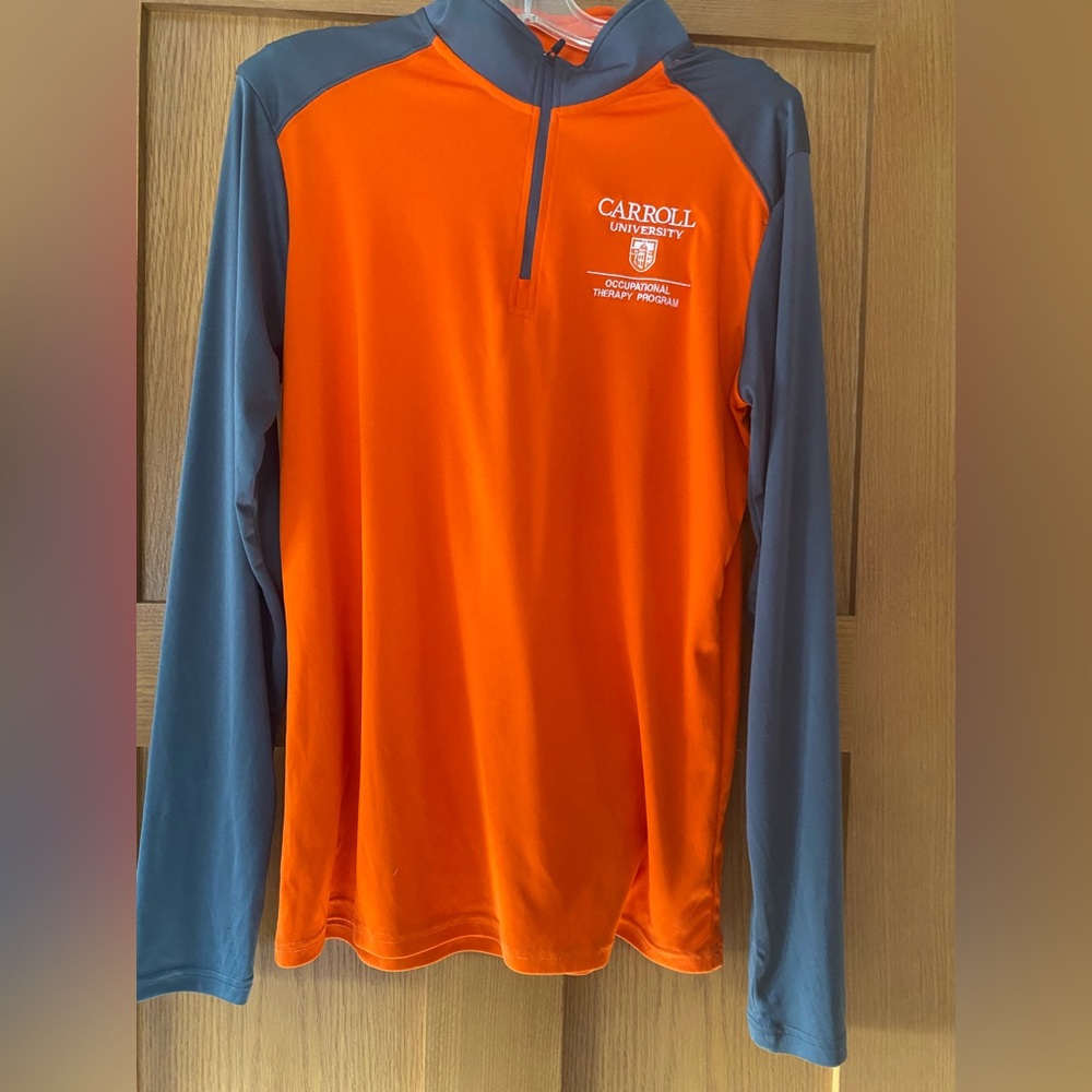 Orange and Gray Carroll University Long Sleeve Shirt